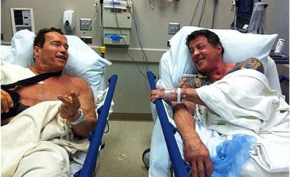 arnold-and-sly-in-hospital-expendables-2