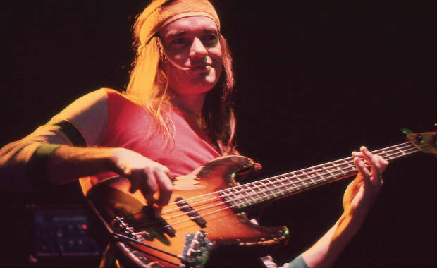 Jaco Pastorius with bass 1980